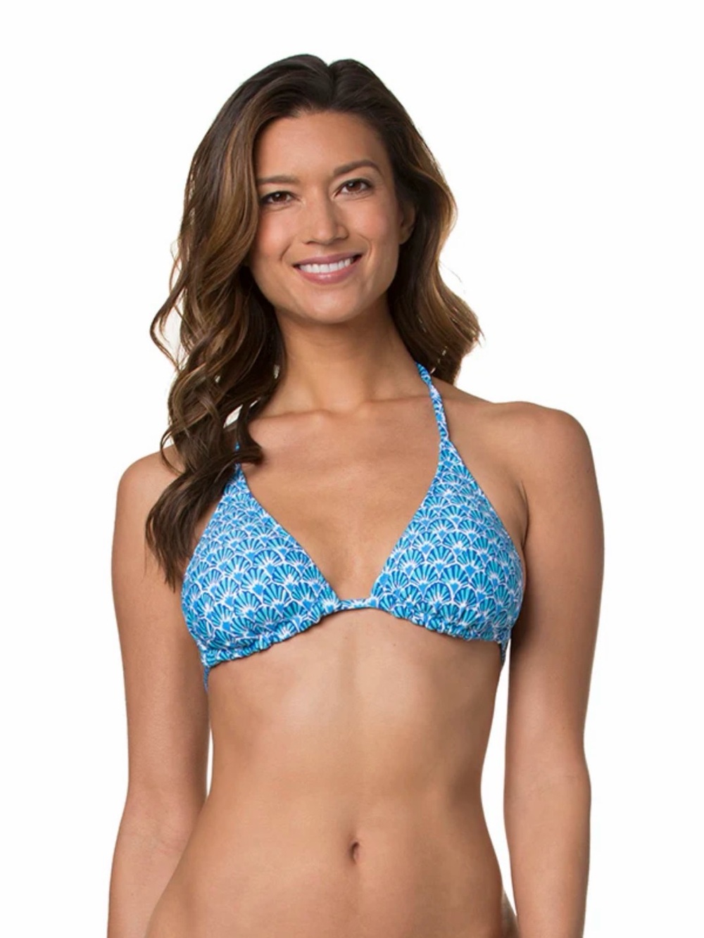 Helen Jon Blue Patterned Triangle String Bikini - Picture 2 of 6